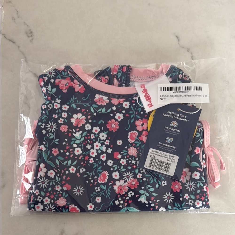 Ruffle Butts Floral Rash Guard
